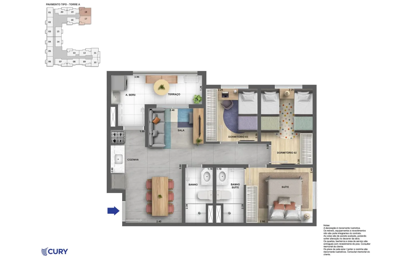 Apartamento de 3 dormitórios no Campo Limpo Zona Sul São Paulo com sacada e lazer completo