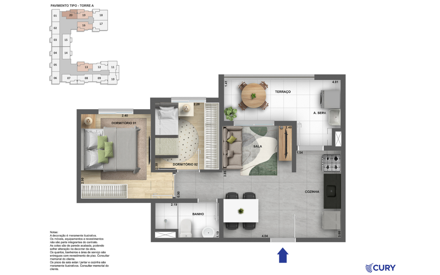 Apartamento de 2 dormitórios no Campo Limpo Zona Sul São Paulo com sacada e lazer completo