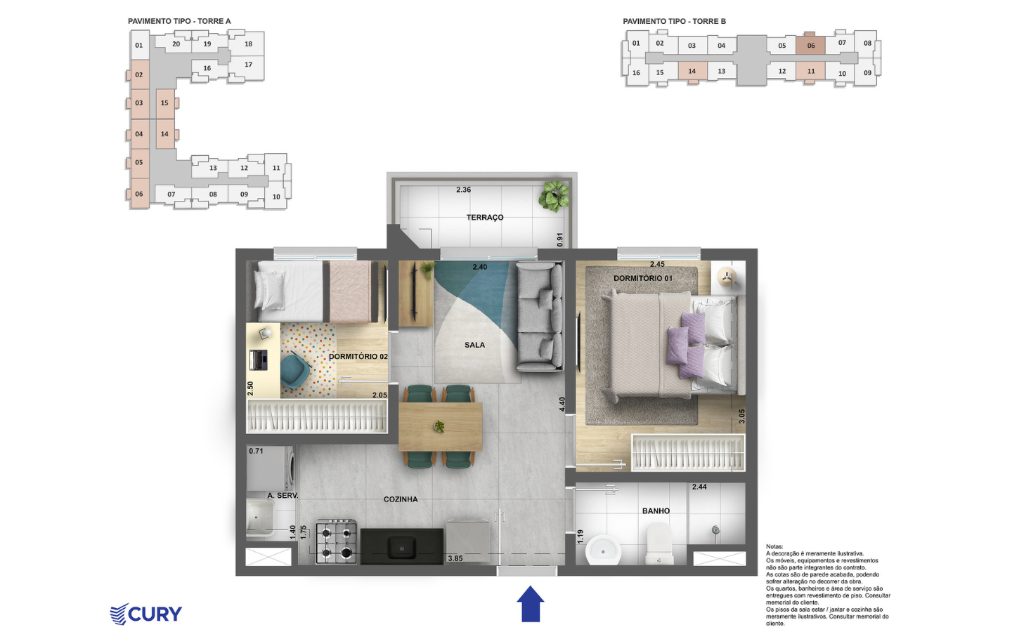 Apartamento de 2 dormitórios no Campo Limpo Zona Sul São Paulo com sacada e lazer completo