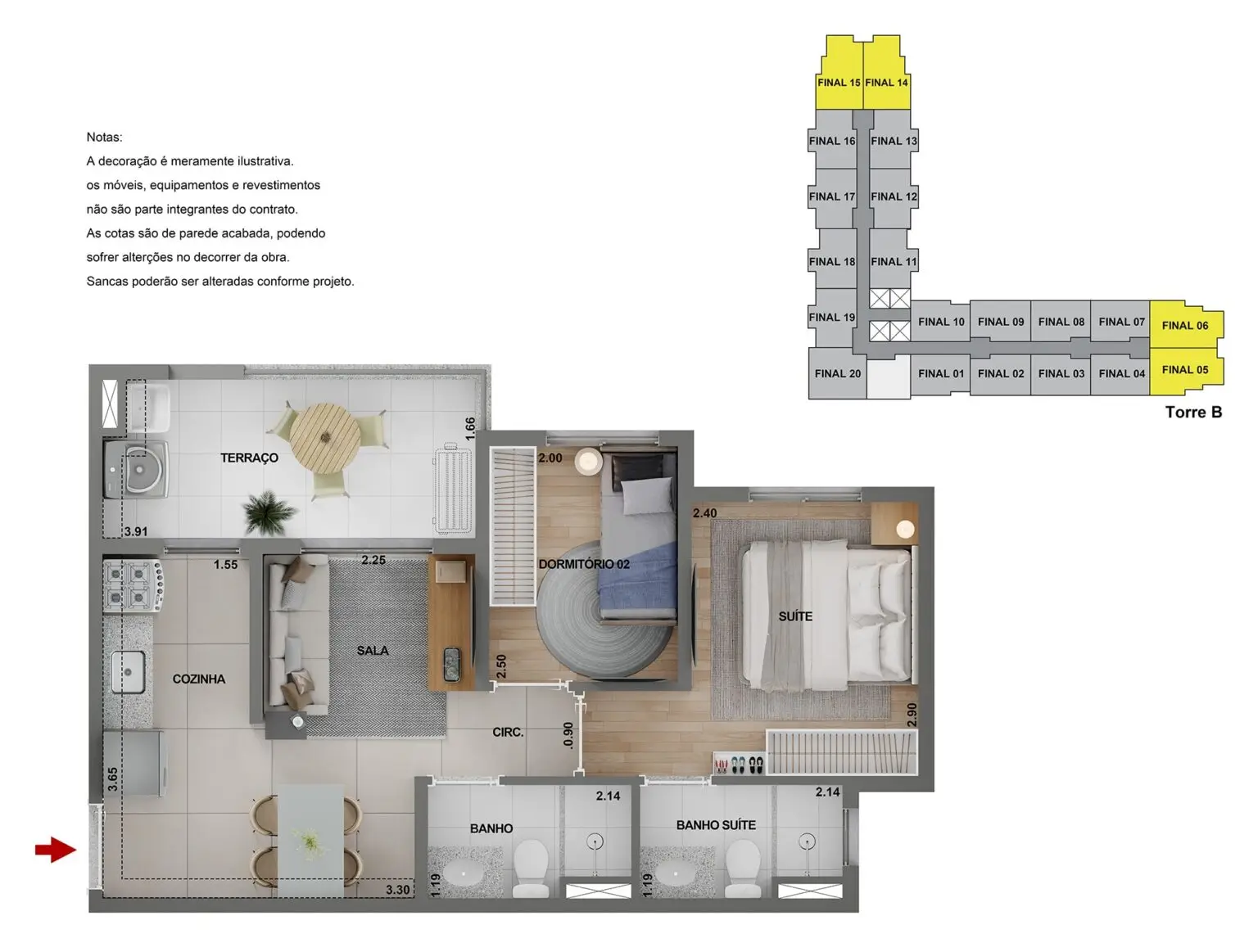 Apartamento de 2 dormitórios no Bom Retiro Zona Oeste São Paulo com sacada e lazer completo