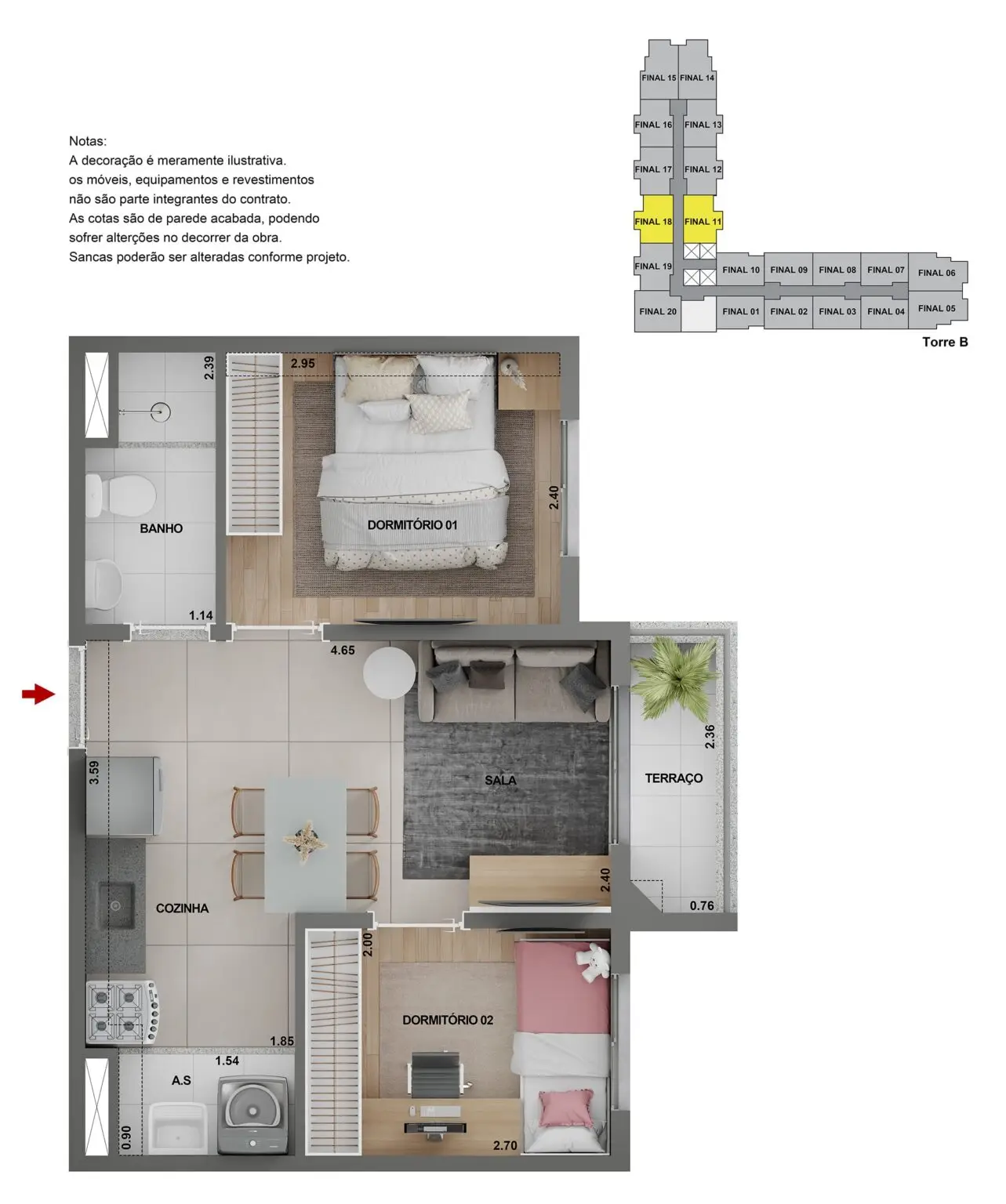 Apartamento de 2 dormitórios no Bom Retiro Zona Oeste São Paulo com sacada e lazer completo