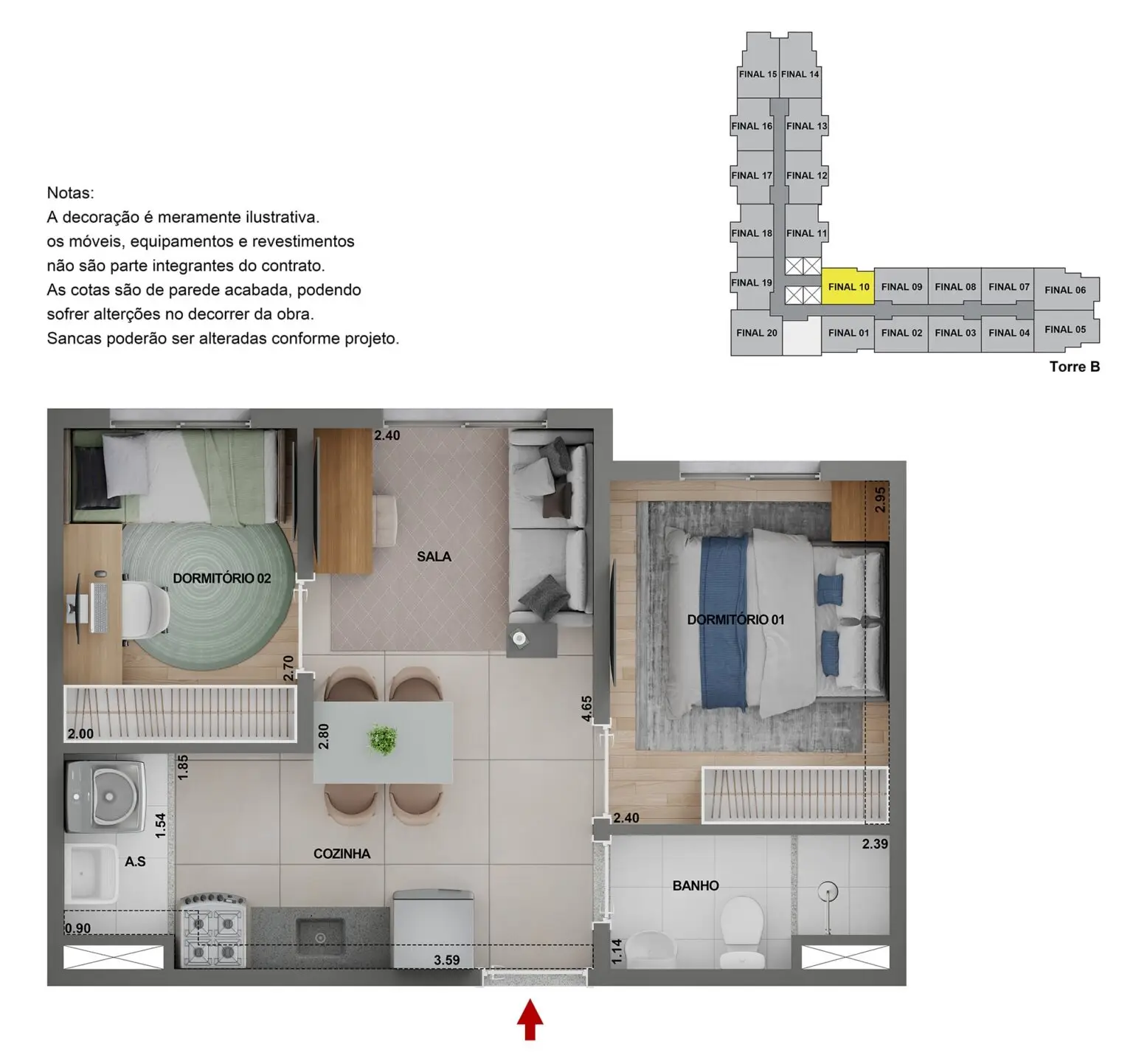 Apartamento de 2 dormitórios no Bom Retiro Zona Oeste São Paulo com sacada e lazer completo