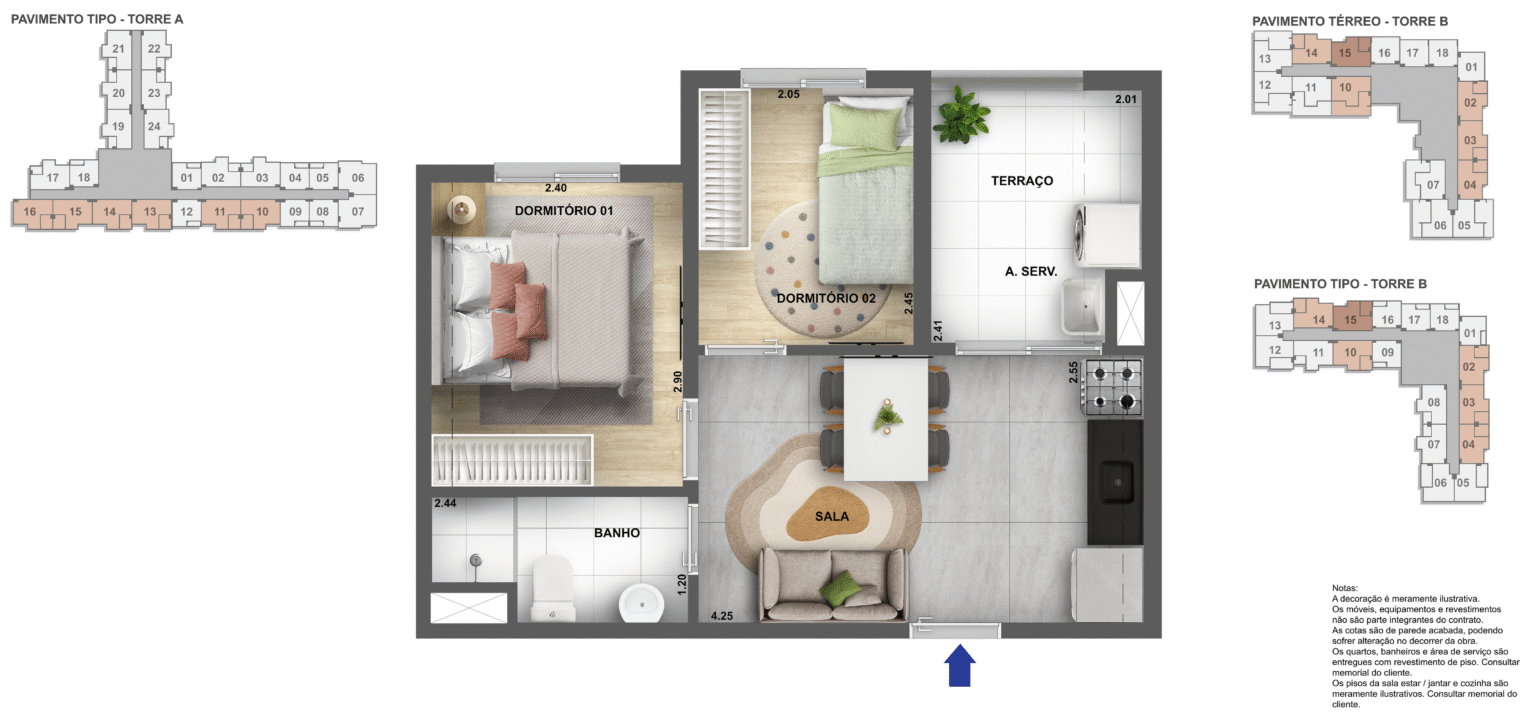 Apartamento de 2 dormitórios na Água Branca Zona Oeste São Paulo com sacada e lazer completo