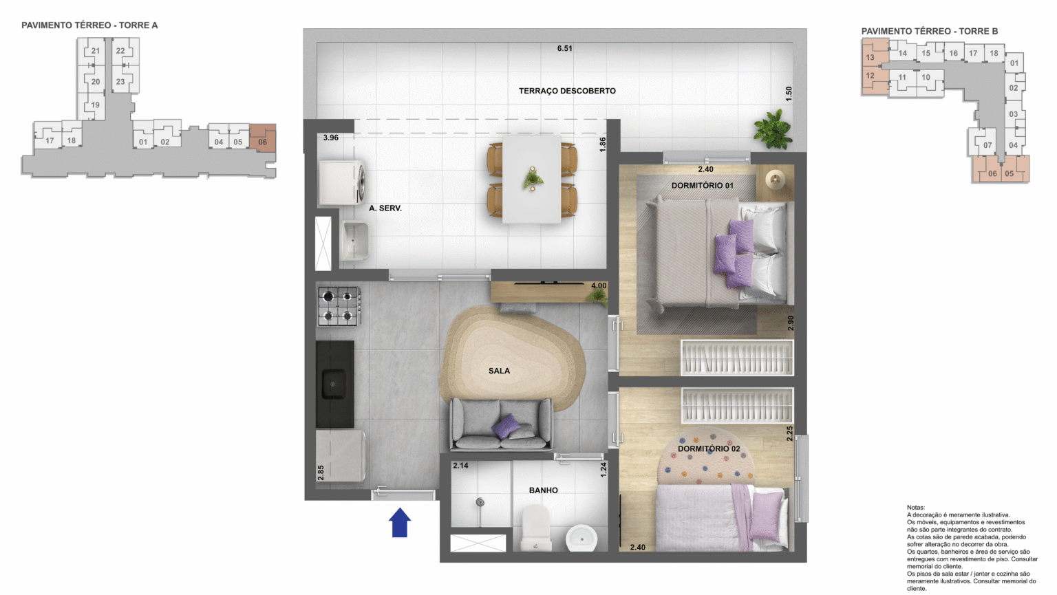 Apartamento de 2 dormitórios na Água Branca Zona Oeste São Paulo com sacada e lazer completo