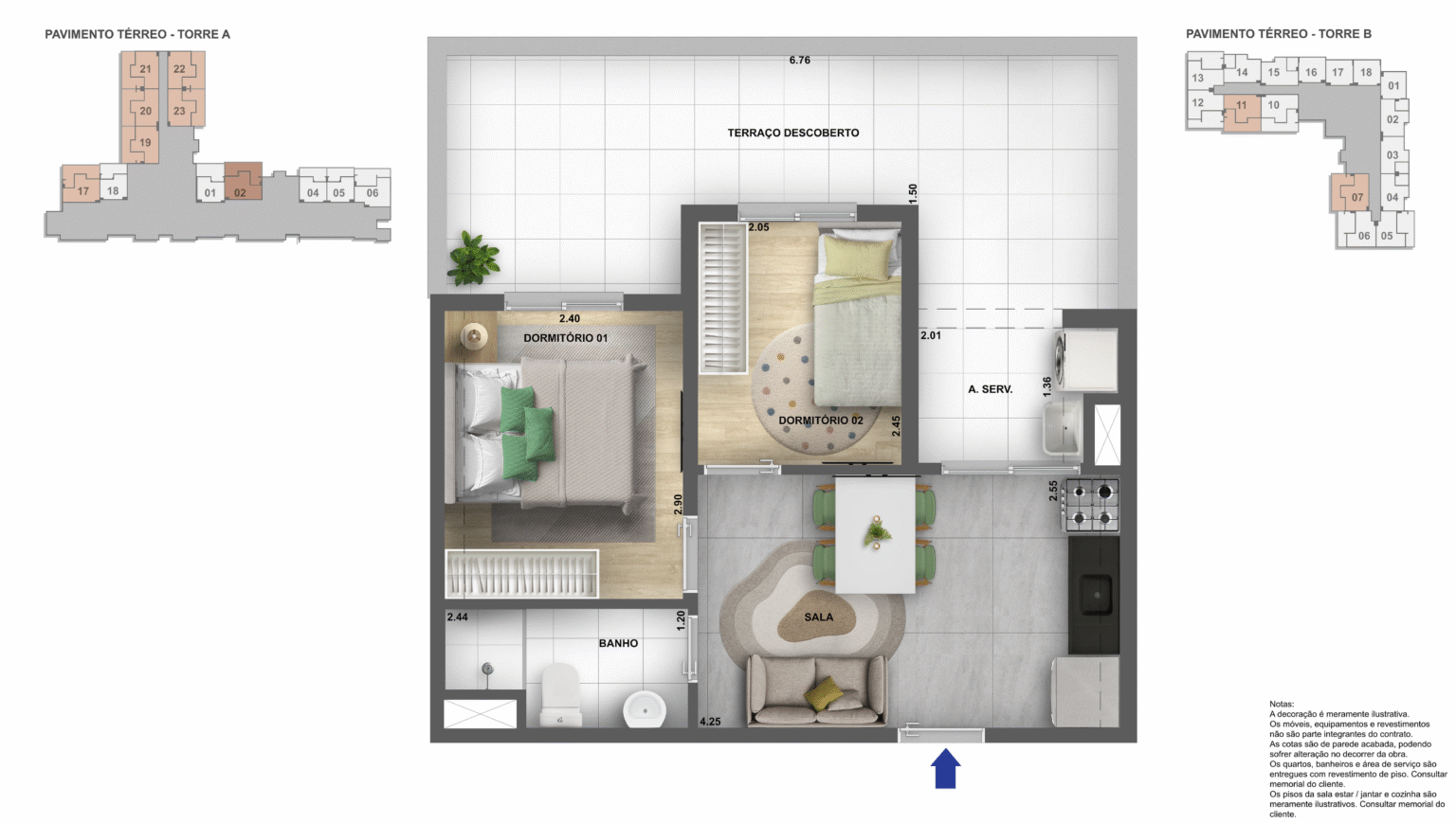 Apartamento de 2 dormitórios na Água Branca Zona Oeste São Paulo com sacada e lazer completo