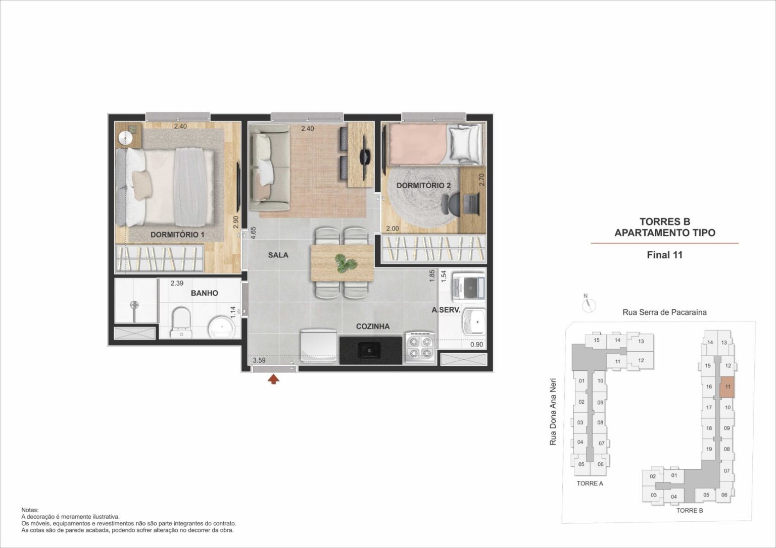 Apartamento de 2 dormitórios na Mooca Zona Leste São Paulo com sacada e lazer completo