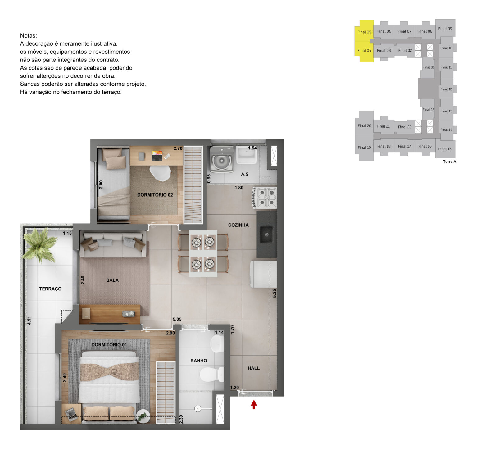 Apartamento de 2 dormitórios na Chácara Santo Antônio Zona Sul São Paulo com vaga sacada e lazer completo