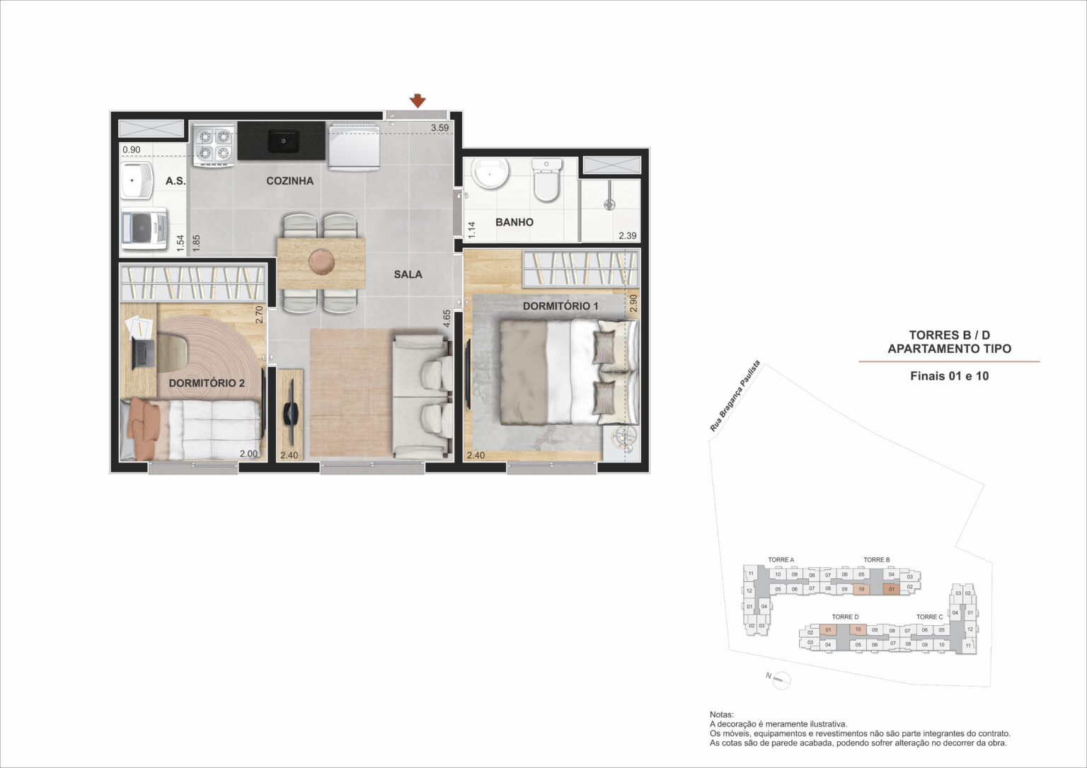 Apartamento de 2 dormitórios na Chácara Santo Antônio Zona Sul São Paulo com vaga sacada e lazer completo