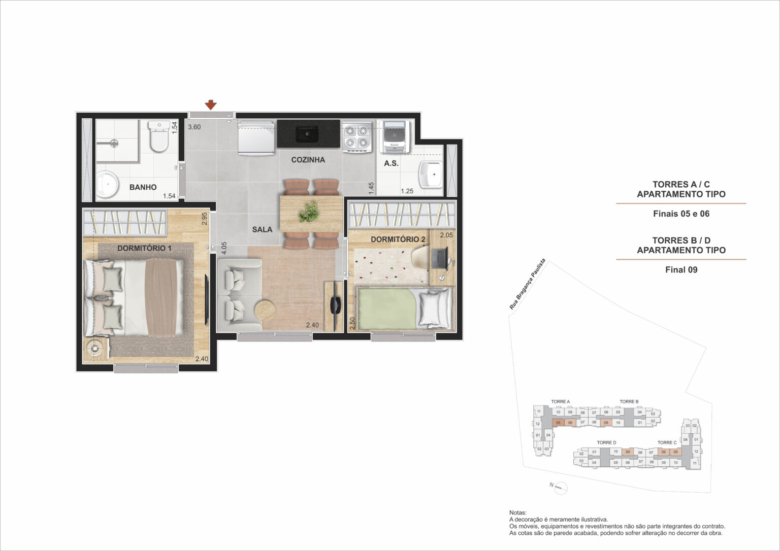 Apartamento de 2 dormitórios na Chácara Santo Antônio Zona Sul São Paulo com vaga sacada e lazer completo