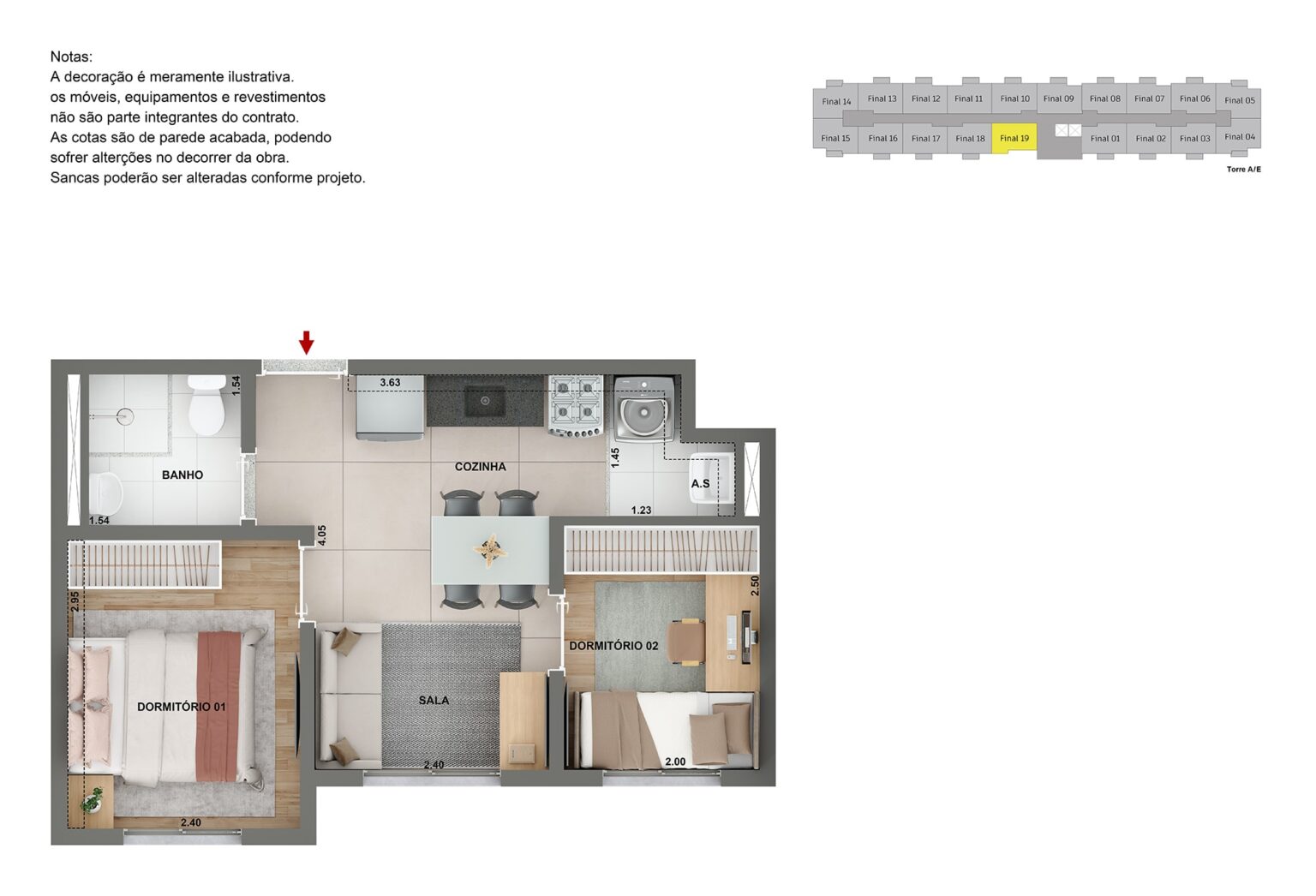 Apartamento de 2 dormitórios na Lapa Zona Oeste São Paulo com sacada e lazer completo