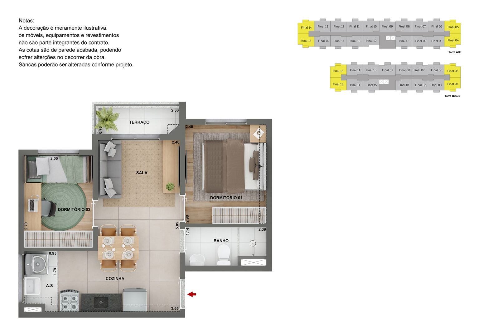 Apartamento de 2 dormitórios na Lapa Zona Oeste São Paulo com sacada e lazer completo