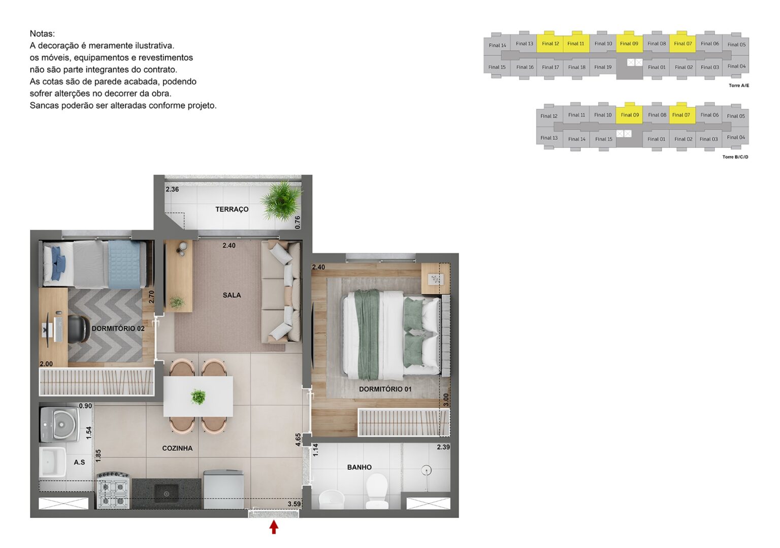 Apartamento de 2 dormitórios na Lapa Zona Oeste São Paulo com sacada e lazer completo